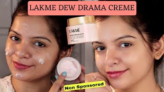 LAKME DEW DRAMA GEL CREAM REVIEW [upl. by Zetrom522]