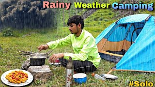 Solo Camping In Rainy Weather  Camping In Rainy Forest  Camping In Uttarakhand  Kamal Camper 02 [upl. by Solitta873]