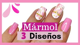 Cómo hacer Uñas MARMOLEADAS con esmalte normalefecto mármol en uñasMarble Nails tutorial [upl. by Goulden834]