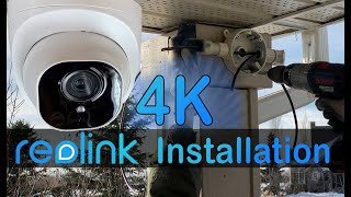 How to install Reolink Security 4K PoE Cameras Outside  in DETAIL [upl. by Eidroj294]