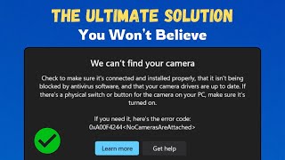 ✅Fixed  We Cant Find Your Camera  Camera Not Working 100 Fixed [upl. by Sikorski]