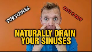 Naturally drain the sinuses instantly tutorial sinusitis health selfcare howto [upl. by Bhayani]