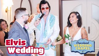 Braden amp Kassidys Elvis Wedding in Las Vegas  Graceland Chapel [upl. by Yecies]