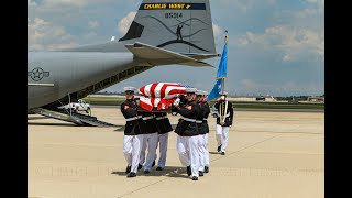 Dignified Transfer of the last Medal of Honor recipient from World War II Hershel “Woody” Williams [upl. by Calisa]