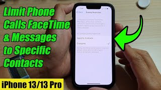 iPhone 1313 Pro How to Limit Phone Calls FaceTime amp Messages to Specific Contacts During Downtime [upl. by Akaya103]