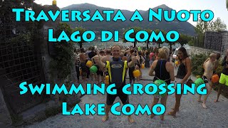 Traversata a nuoto Lago di Como  Swimming crossing of Lake Como Italy [upl. by Phylis233]