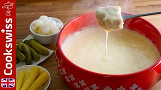 Swiss Cheese Fondue Recipe  made with two types of cheese [upl. by Esital]