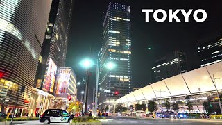 4k Japan Walk  Tokyo StaYaesu Nihonbashi  ambience of Tokyo at night on weekends [upl. by Ynnod36]