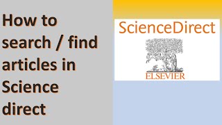 How to find and access articles on science direct [upl. by Enelrac]