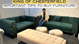 Chesterfield Sofa Bed Chairs Dining Table Direct From Factory  Important New Tips to Buy Furniture [upl. by Yorled706]