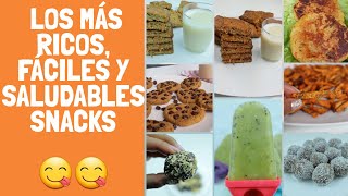 MERIENDASSNACKS SALUDABLES Y FÁCILES PARA PERDER PESO [upl. by Wolfgram]