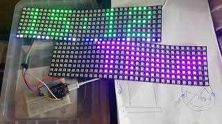 NTP clock on two 8x32 addressable led displays 2 [upl. by Weldon]