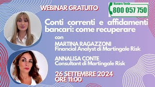 Webinar aziende  Conti correnti e affidamenti bancari come recuperare [upl. by Chantalle732]