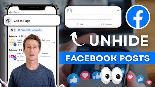 How to Unhide Facebook Posts Mobile amp Desktop [upl. by Katheryn321]