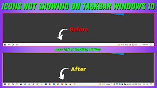 How to Fix Taskbar icons Not Showing Windows 10  Show Hidden icons of Taskbar Windows 10 [upl. by Eldredge485]