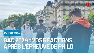 Bac 2024  vos réactions à la sortie de lépreuve de philo [upl. by Raual]