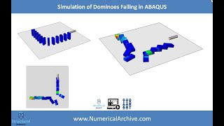 Simulation of Dominoes Falling in ABAQUS [upl. by Deering955]