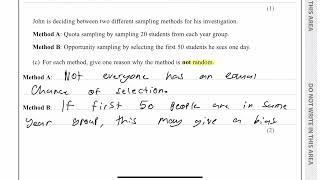 GCSE Statistics 2021 Paper 1 Q3 [upl. by Hirsh528]