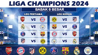 Jadwal Perempat Final Liga Champions 2024 Leg 1 amp Leg 2 [upl. by Leverett]