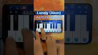 Lonely💔 piano Akon tutorial pianotime piano pianotutorial [upl. by Eltsirk198]