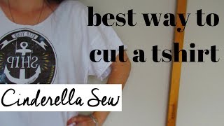 Best way to cut a tshirt  Cut off collar and make sleeves shorter  Easy tshirt DIY cutting [upl. by Lose]