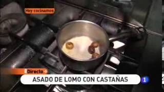 Receta de Asado de lomo con castanas ED [upl. by Naasar614]