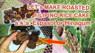 Filipino Roasted Rice Cake  Espasol Recipe [upl. by Lupe]