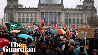 Tens of thousands protest in Berlin in latest rally against farright AfD party [upl. by Eimor]