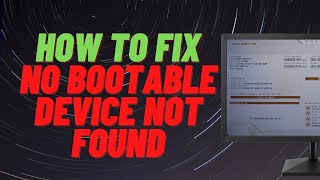 How to Fix No Bootable Device Not Found [upl. by Fennessy]