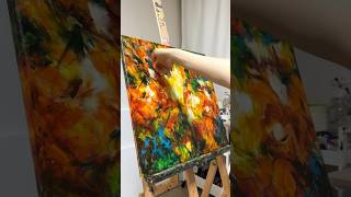 No963 Fire thicket paintingprocess paintingtutorial artwork fingerpainting acrylicpainting [upl. by Aletsirc]