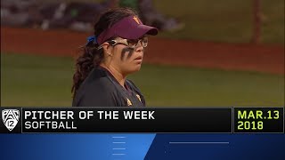 Arizona States Giselle Juarez nabs Pac12 Softball Pitcher of the Week accolades [upl. by Gertie]