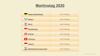 Martinstag 2020  Datum  Festtage Deutschland 2020 [upl. by Cocks]