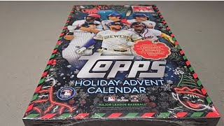 🎅 New Release Preview ☃️ 2024 Topps Holiday Advent Calendar 24 total packs with Exclusive Buybacks [upl. by Suolevram992]