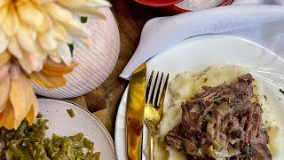 Slow Cooked Pot Roast The Lazy Girl’s Kitchen [upl. by Nafets474]