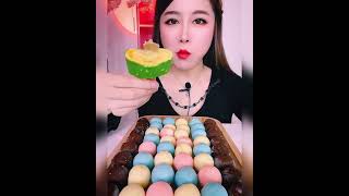 eating ice cream flavor avocado and mango Crispy delicious short video [upl. by Ahsemal]