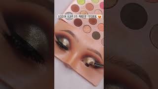 Golden eye makeup tutorial❤️youtubeshorts biginner eyemakeup foryou [upl. by Sakram]