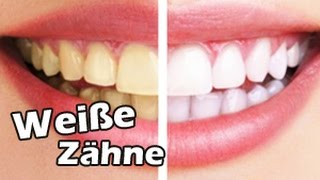 ▶︎ Weiße Zähne  Hausmittel Zahnpeeling gegen gelbe Zähne [upl. by Gavrielle]