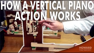 How A Vertical Piano Action Works I HOWARD PIANO INDUSTRIES [upl. by Mackey]