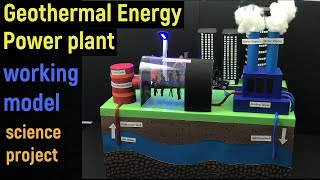 geothermal energy model  geothermal energy power plant working model geothermal energy  diy [upl. by Leatri559]