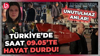 UNUTULMAZ ANLAR Türkiyede saat 0905te hayat durdu Yurdun her köşesinde Atatürk’e saygı… [upl. by Merrel345]