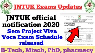 JNTUK official notification 2020  Exam schedule released  JNTUK fast updates  JNTUK News today [upl. by Asseral83]