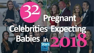 32 Pregnant Celebrities Expecting Babies In 2018 [upl. by Magdalena463]