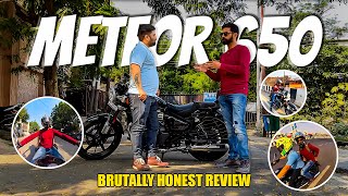 Brutally Honest REVIEW of Meteor 650  Ghumakkad Bhatia royalenfield meteor650 bikereview [upl. by Orji250]