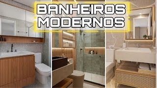 50 BANHEIROS MODERNOS para INSPIRAR  DICAS de DECORAÇÃO para BANHEIRO MODERNO [upl. by Madaras]