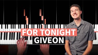 For Tonight  Giveon  EASY PIANO TUTORIAL accompaniment with chords [upl. by Gaither]