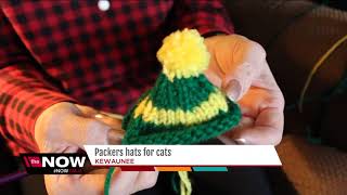 Kewaunee woman knits Packers hats for cats [upl. by Attenna718]