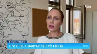 Levetetik a magyar nyelvű táblát – Erdélyi Magyar Televízió [upl. by Awuhsoj]