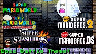 ULTIMATE MASHUP Super Mario World Fortress Boss Theme Mashup SMWSMA2NSMB2SSB4Newer SMB DS [upl. by Hgielrahc268]