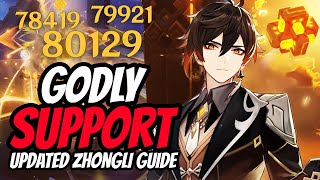 COMPLETE ZHONGLI GUIDE amp BUILD ALL PLAYSTYLES  Best Weapons Artifacts Teams  Genshin Impact [upl. by Evslin]