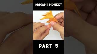 How to Fold Origami Animals Easy  Create an Adorable Origami Monkey Part 5 [upl. by Ayanat365]